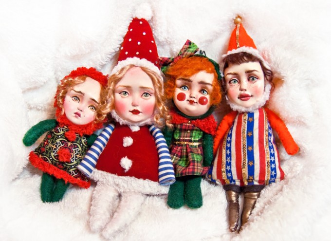 Candy Elves Ornaments